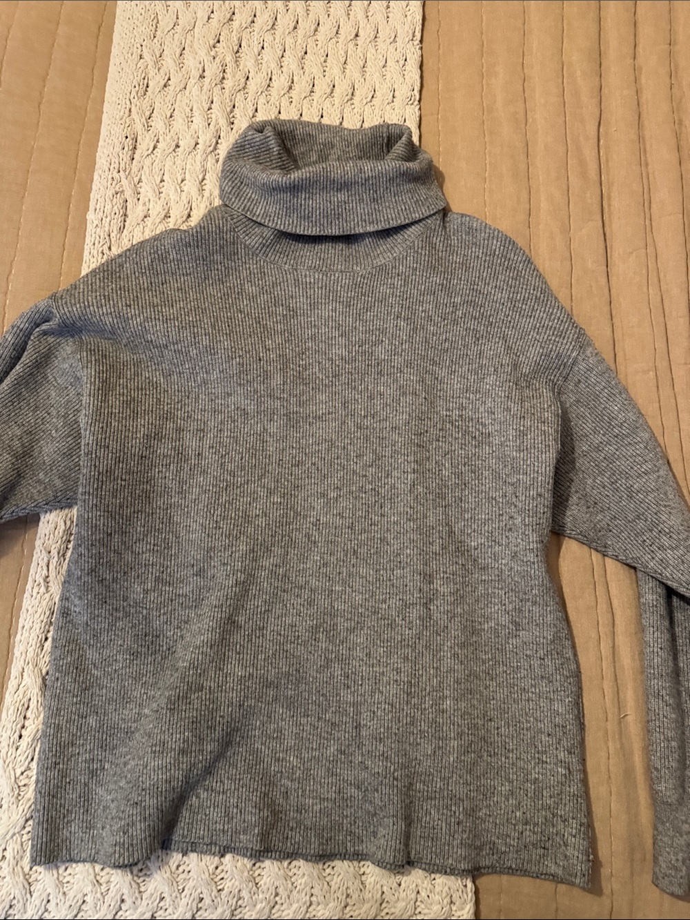Free People Heather Gray Turtleneck Sweater